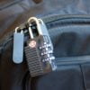 Travel backpack locked